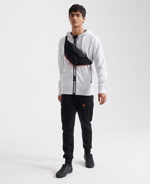 Superdry Urban Athletics Cipzár Férfi Kapucnis Pulóver Fehér | OINUH6759